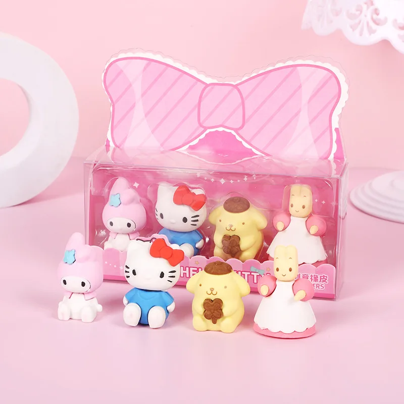

16 шт. Sanrio ластик для кукол мультяшный креативный детский Hellokitty мимелоди Коричный рулон милые забавные резиновые Канцелярские Принадлежности для студентов