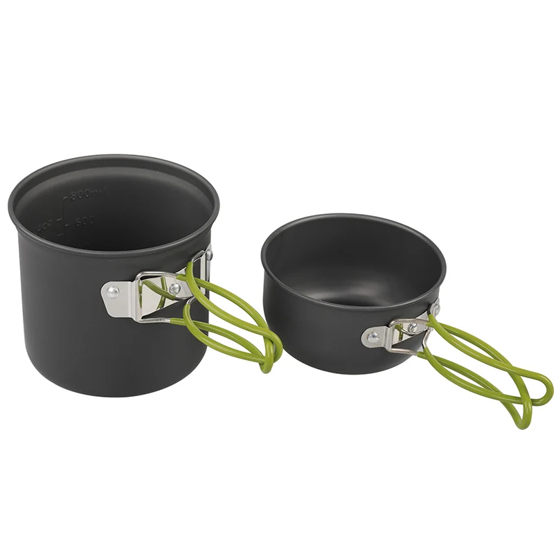 접이식 손잡이가 있는 야외 캠핑 피크닉 바베큐 냄비, 1-2 인용 피크닉 휴대용 조리기구, 경량 