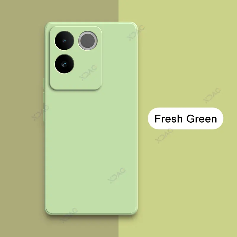 Luxury Original Double Liner 360° Soft Square Liquid Silicone Phone Cover