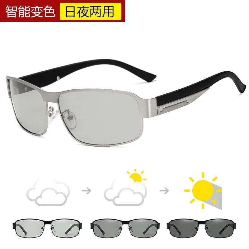 Klassische Metallrahmen Männer Polarisierte Photochrome Sonnenbrille Luxusmarke Designer für Mann Fahren Angeln UV400 Vintage Brillen – Detail 6