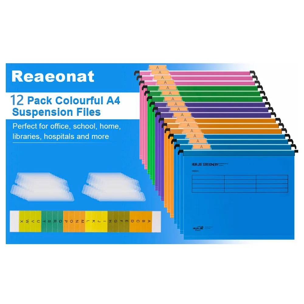 A4 빠른 노동 폴더 PVC 중단 유형 A4 후크 색상이 있는 서스펜션 파일 무작위 교수형 파일 폴더 홈 조직