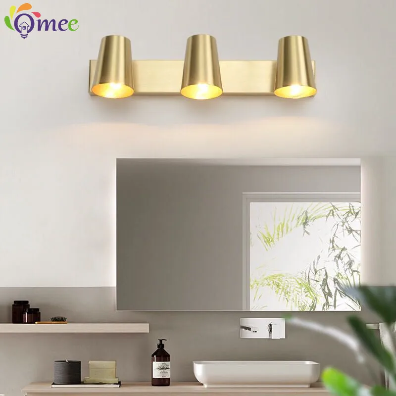 Omee Gold Modern Wall Lamps Vintage Home Lighting Living Room Bedroom Decoration Bathroom Vanity Light Fixture Wall Mount Lamps