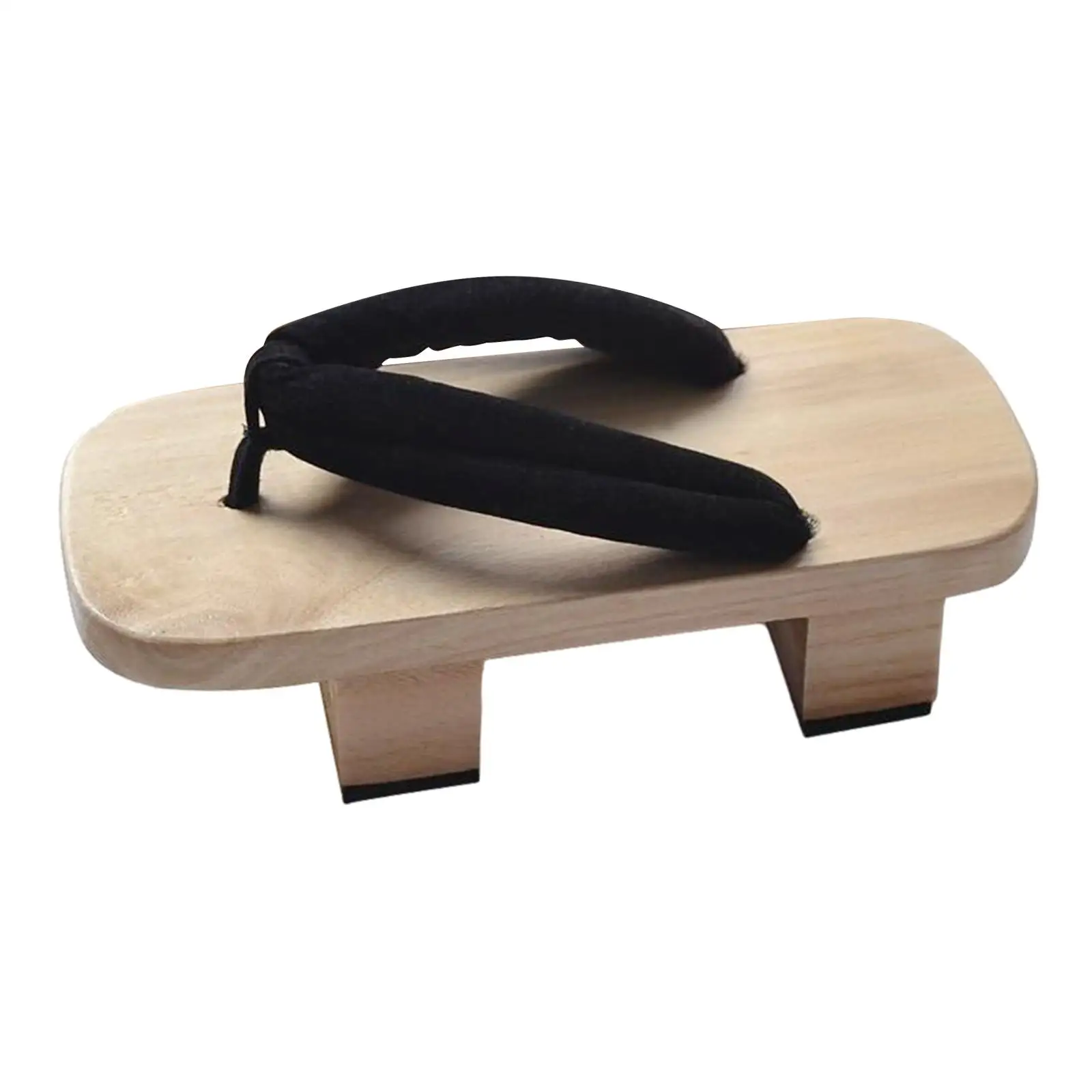 Imitation Leather Clogs Japanese Wooden Sandals Clogs Shoes Stylish Flip Flops Stage Performance Nonslip Bottom Cosplay Costume Apartment Carnivals