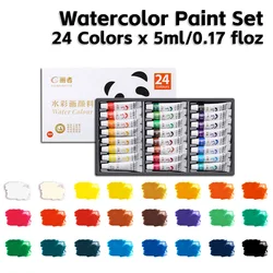 Vibrant 24 - Color Watercolor Paint Set (24 Colors)