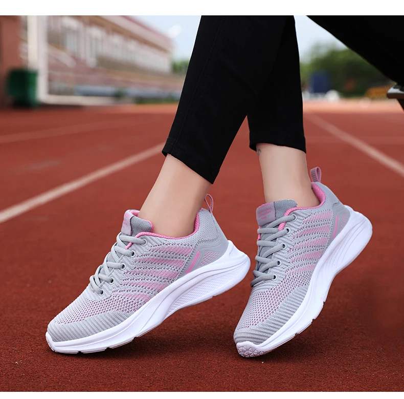 Sneakers Shoes 2022 Fashion Breathable Lace Up Platform Women Vulcanize