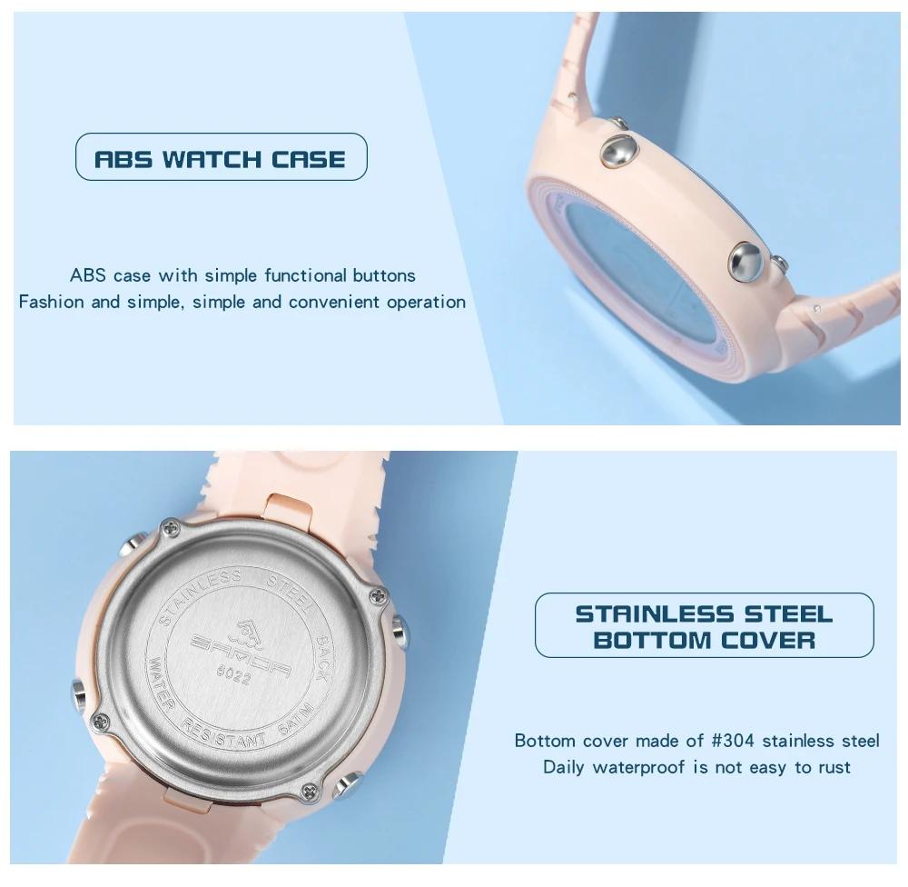 SANDA 2023 New Fashion Sport Women's Watches White 50M Waterproof Digital Watch for Girl Casual Wristwatch relogio feminino 6022
