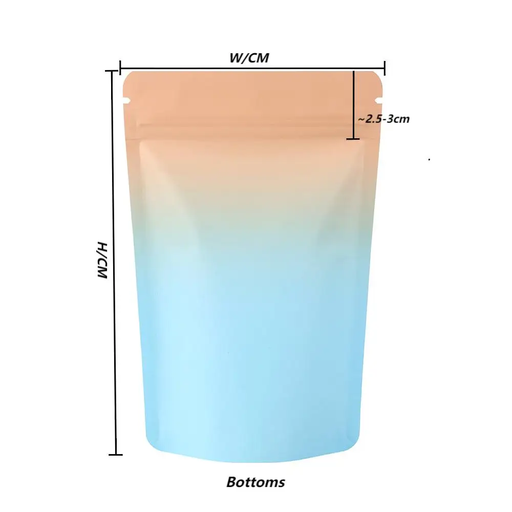 100 % matte Aluminiumfolie mit Farbverlauf, Stand-up-Kunststoffverpackung, selbstdichtende Beutel, Snacks, Kekse, Aufbewahrungsverpackung – Detail 11