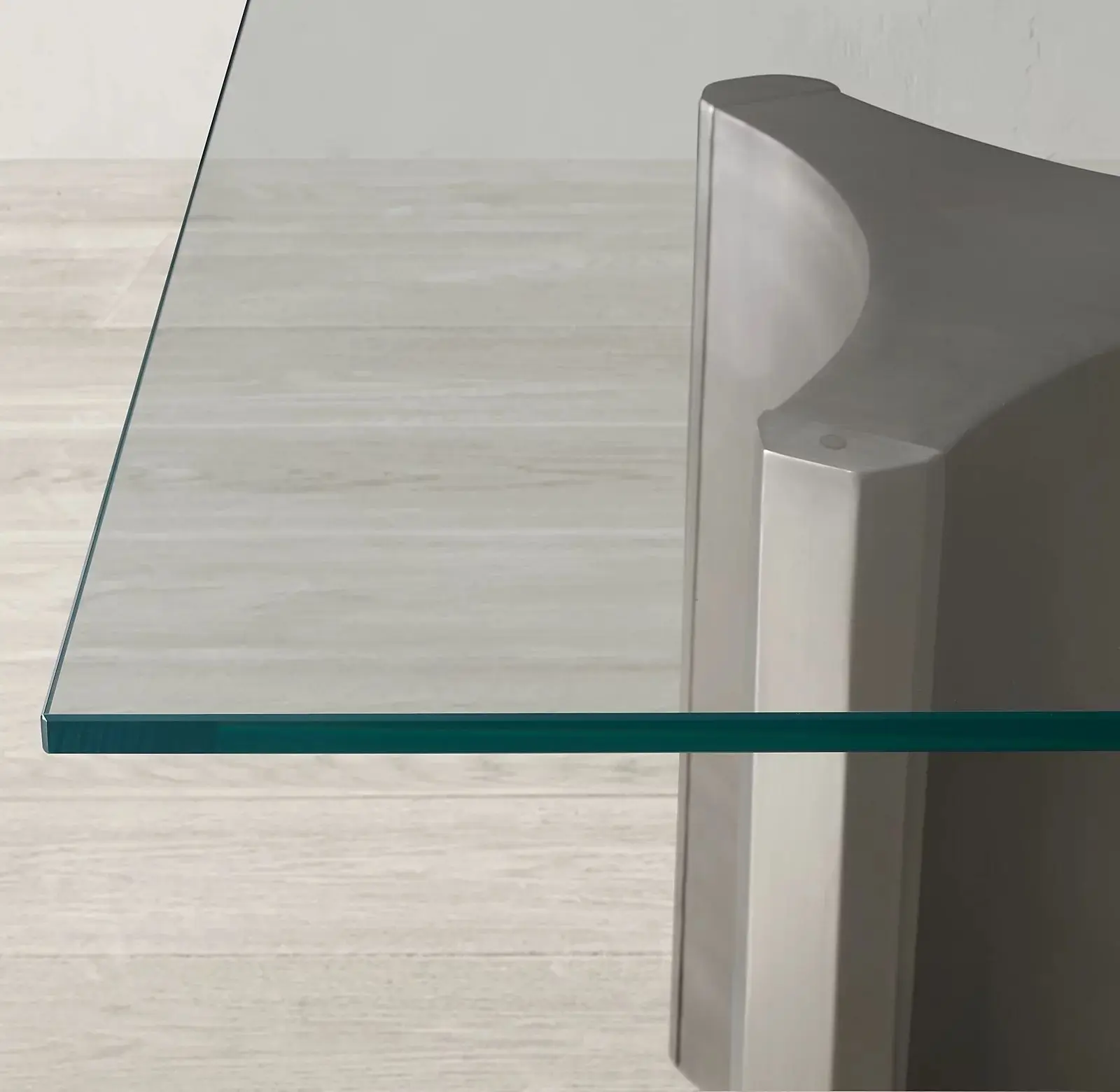 Modern luxury gold stainless steel dining table with glass top