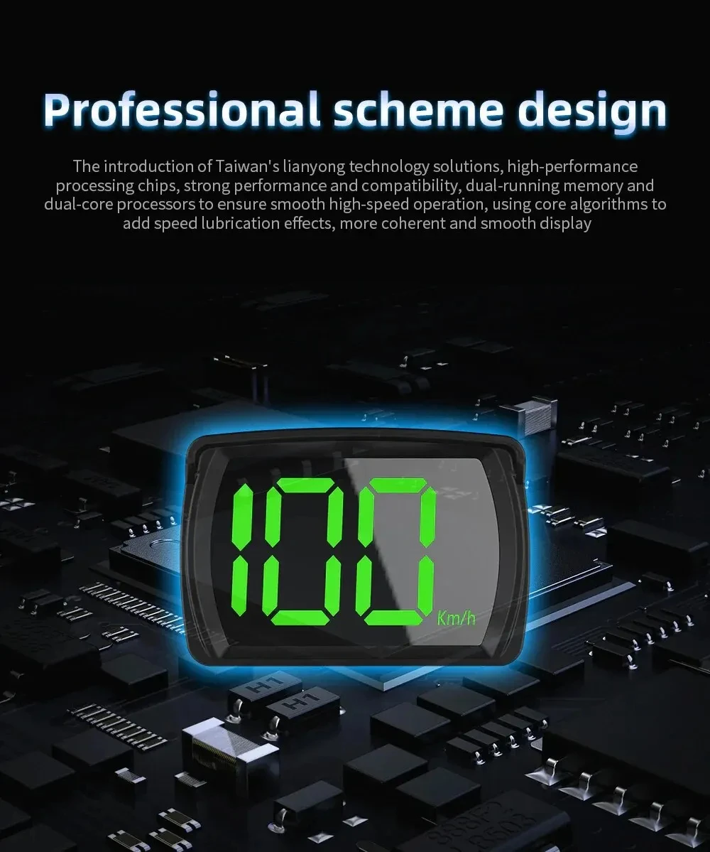 Head Up Display Y03 Car GPS HUD Head Up Display Universal Digital Speedometer Projector Km/h Big Font Speed Meter Displayer Auto Electronic Part