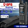 BAOFENG UV-32 GPS Walkie Talkie Multi Band 10W Bluetooth Phone APP Programming 1000CH Type-C Long Range Upgraded UV-5R Ham Radio 1