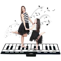 180x72cm Electronic Musical Carpet Black & White Keyboard Kids Playing Piano Mat Baby Play Mat Rug Early Educational Toys Gift 1