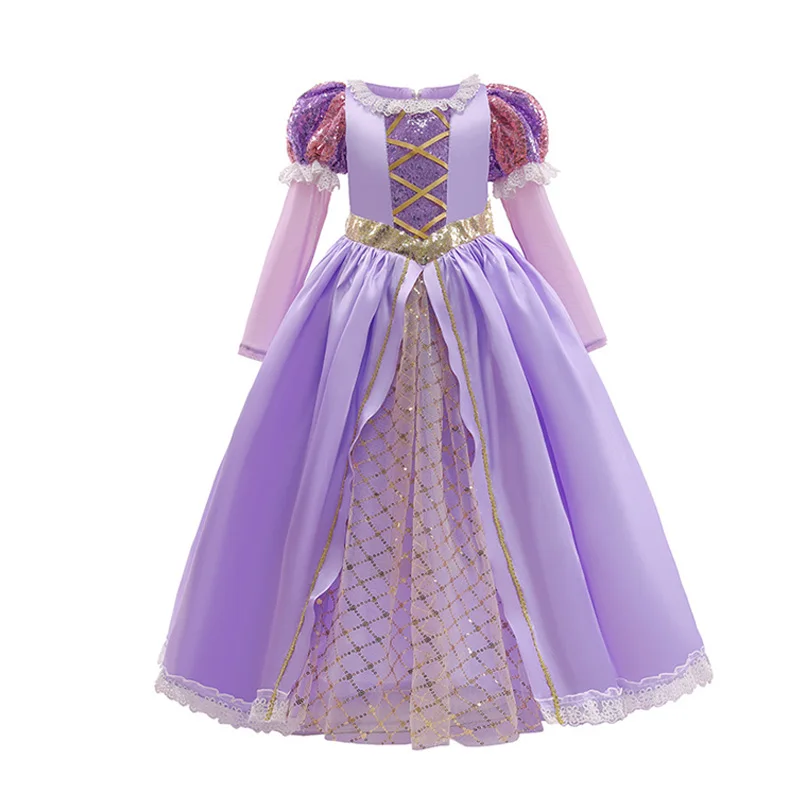 Rapunzel Disney Niña Vestido De Princesa Rapunzel Para Niñas Con