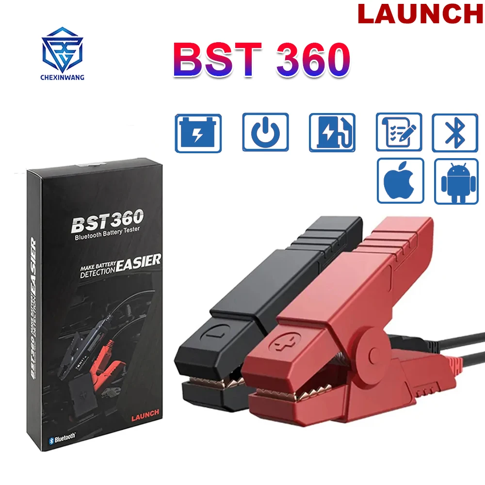 Lancio Bst360 Bluetooth Battery Tester 12V Bst 360 Car Automotive Cranking Ricarica Circut Analyzer Tools Per X431 V Android Ios