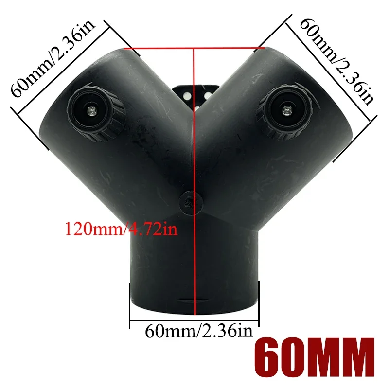 60mm 75mm 90mm Valve Flap Adjustable Car Air Diesel Heater Vent Ducting Y T Branch Splitter Exhaust Pipe Outlet Joiner Connector diesel heater exhaust pipe air diesel heater duct pipe air diesel heater diesel heater heater duct connector air heater exhaust connector car heater accessories
