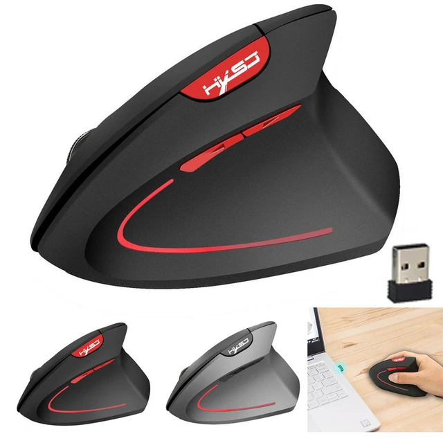 Souris USB filaire verticale 1600dpi pour douleurs du poignet, Souris  sans-fil