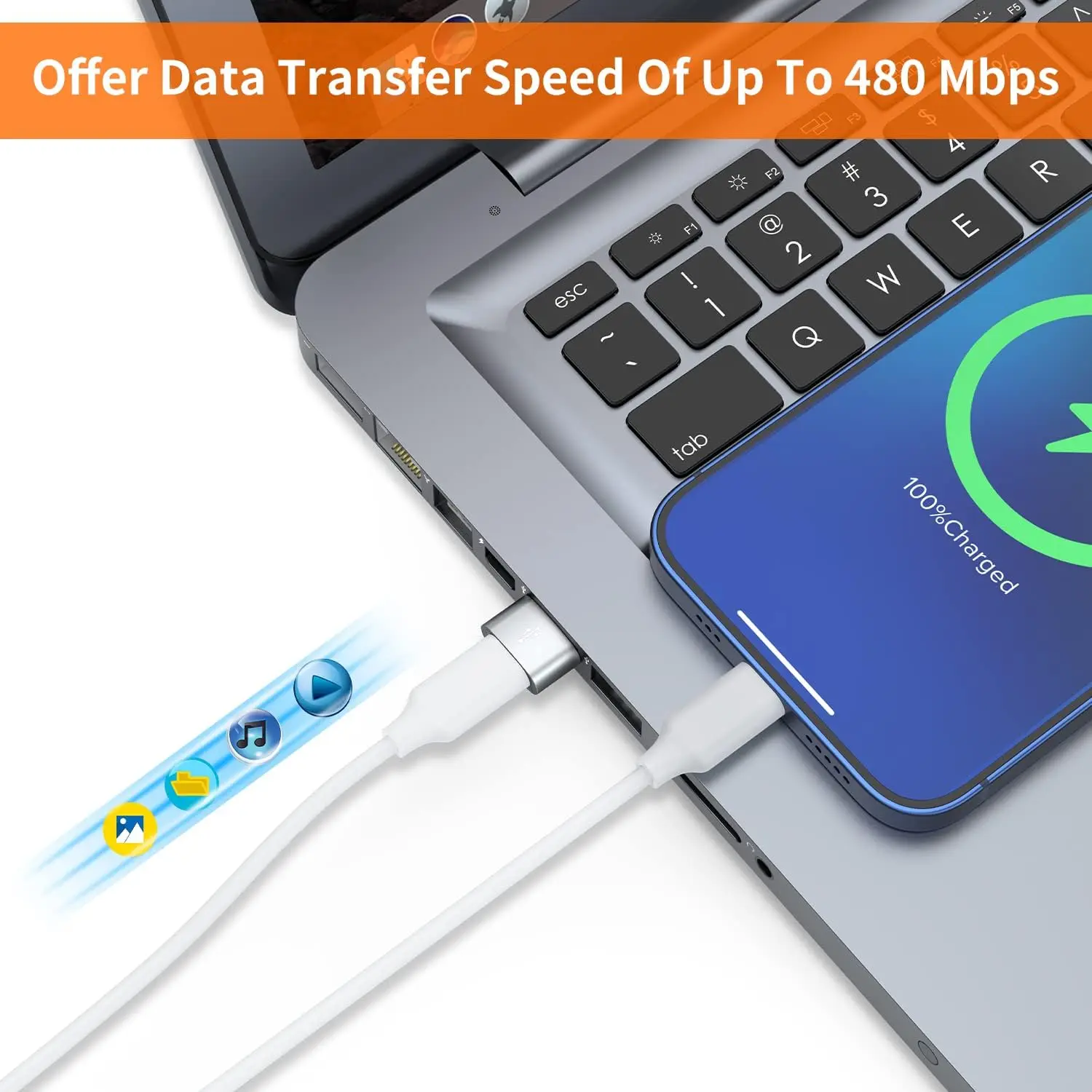 USB C 2.0 어댑터 타입 C - USB 2.0 어댑터 (휴대폰용) 남성-여성 USB C 컨버터 USB 타입-C 컨버터 (PC 노트북용)
