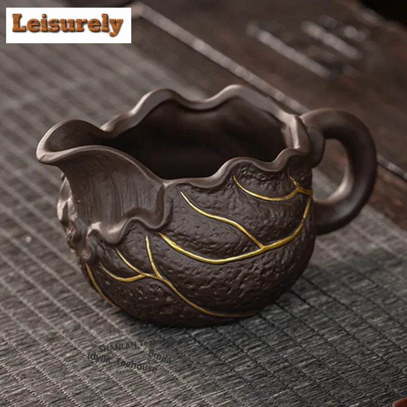 Creative Purple Clay Tea Strainer Filter Household Leaf Full Ceramic Hole Sea Gongdao Cup Set Acce Tea Ceremony Accessories Gift
