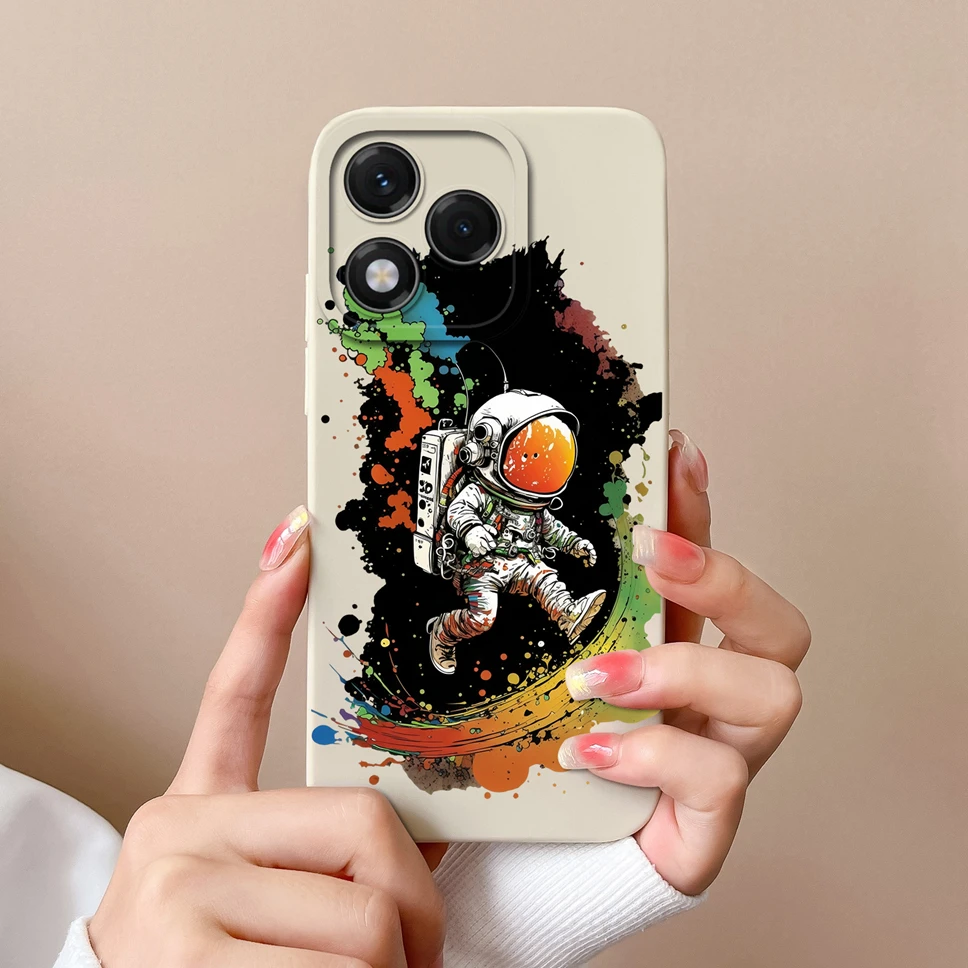 Lovely Flower Star Pattern Liquid Silicone Soft Case - High Quality Back Cover