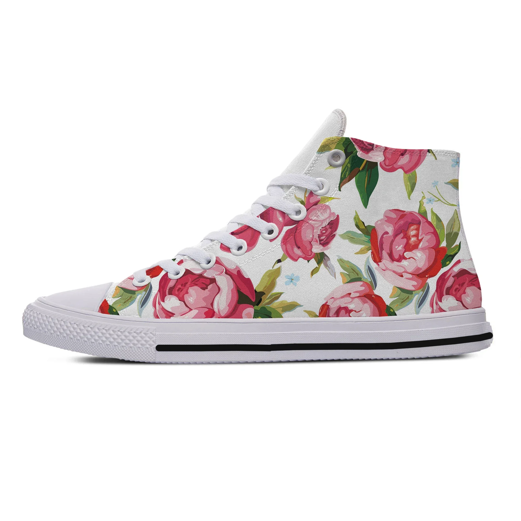 Cool Fashion Woman Man Lightweight Sneakers Casual Board Shoes High Quality Hot Classic High Top Canvas Shoes Floral Shoes