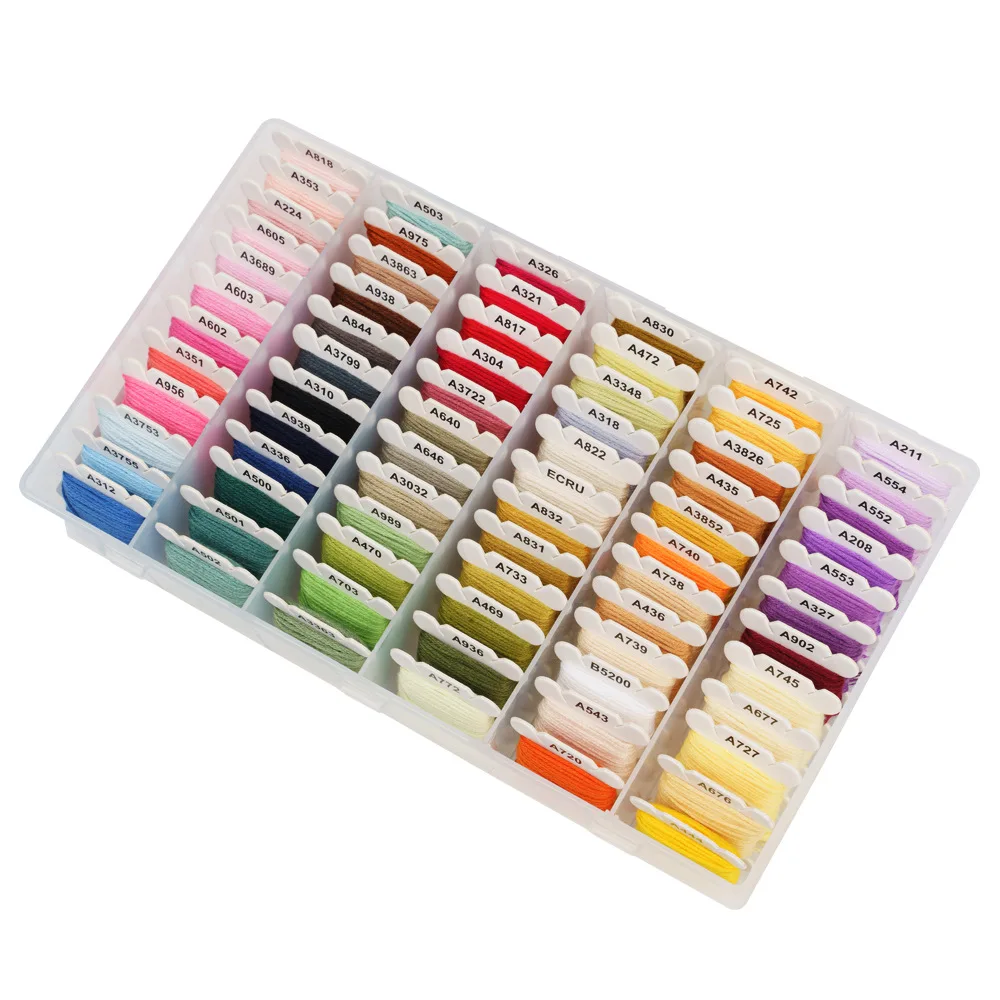 Vibrant Multicolor Embroidery and Sewing Thread Set