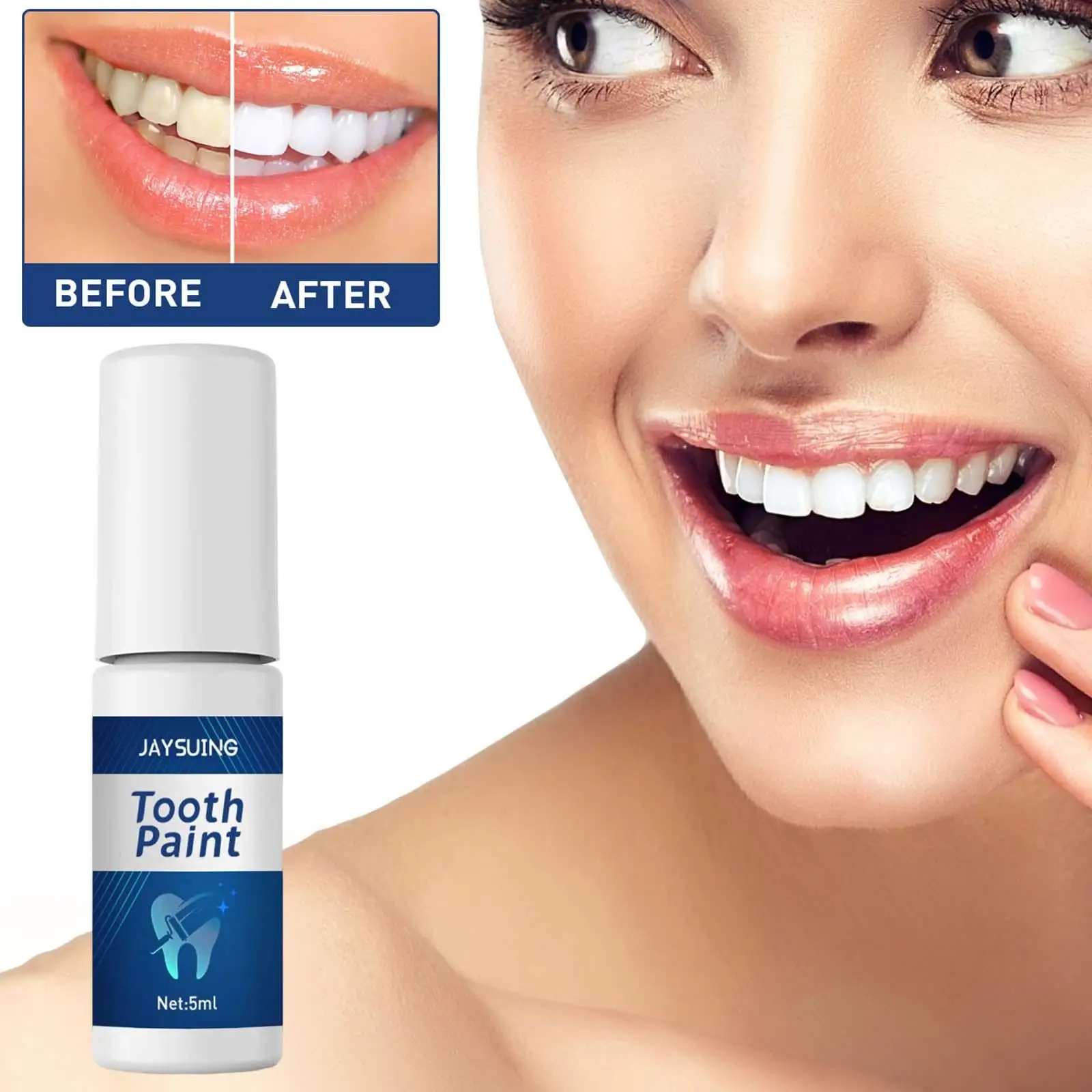 

Tooth Whitening Paint Brightening Reduce Yellowing Easy to Use Teeth Polish