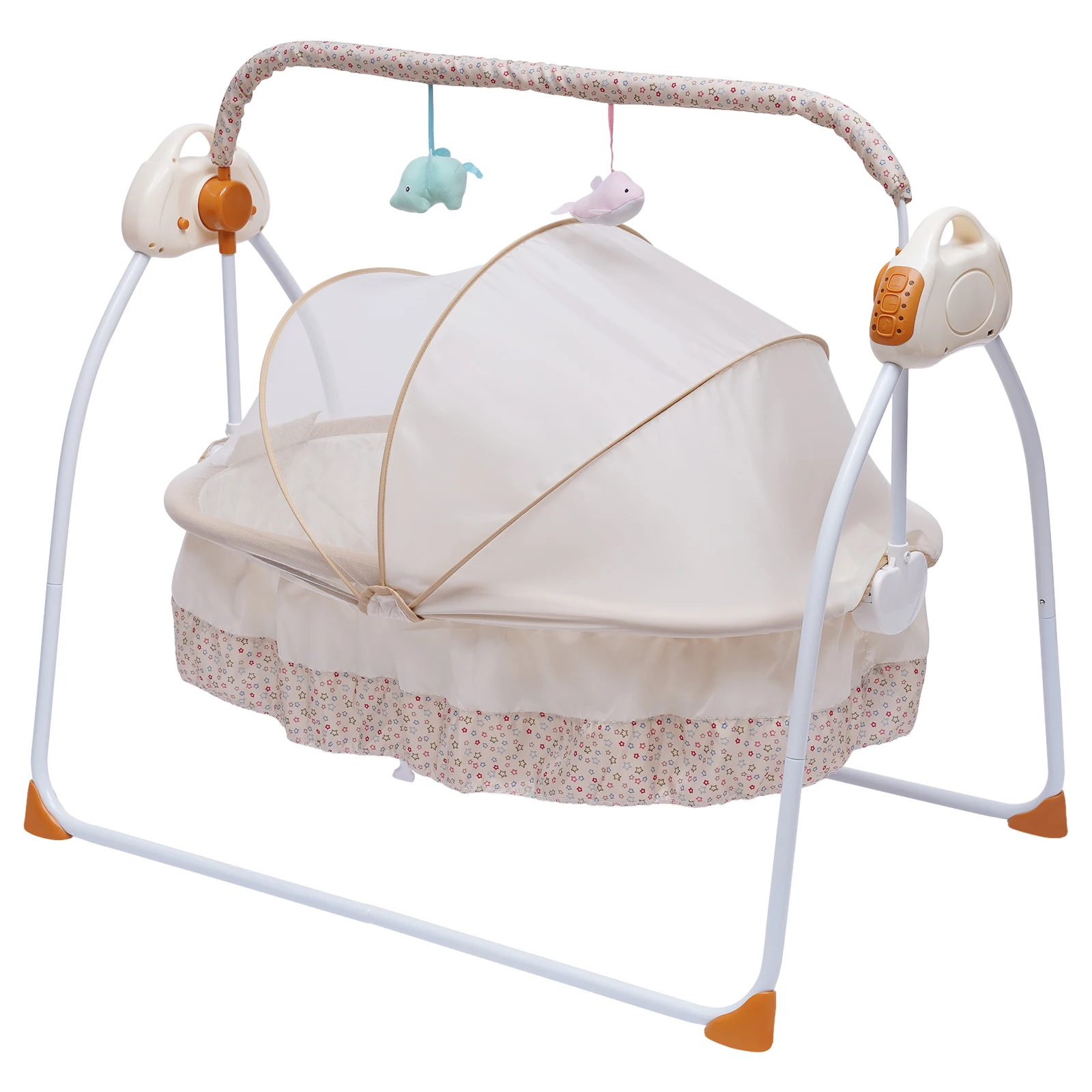 Electric Baby Cradle Swing Bed with Music & Remote
