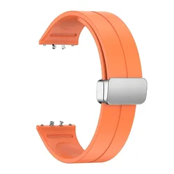 Magnetic Buckle Silicone Sports Wristband - No - Gap Bracelet Band Accessories - Samsung Galaxy Fit 3 (Orange - S)
