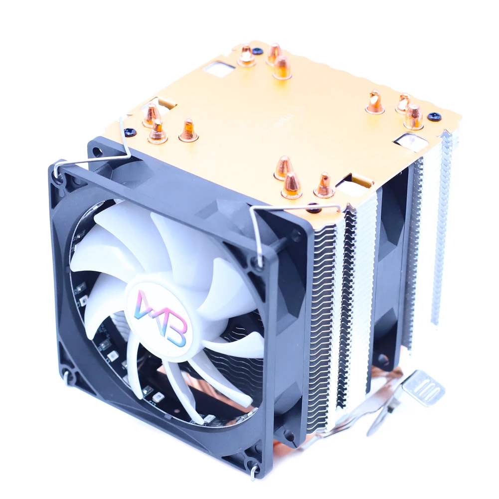 Heatpipes 4pin Rgb Pwm Silencioso Cpu Cooler Radiator 130w para Intel Lga 1150 1151 1155 1200 1366 2011 X79 X99 Am3 Am4 Ventilador Ventiladores e resfriadores - Imagem 2