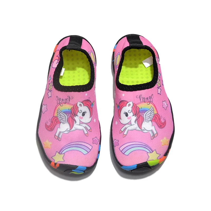 New Kids Summer Cartoon Beach Barefoot Quick-drying Water Shoes Girls Soft-soled Swim Shoes Boys Vacation Beach Shoes 22-32#