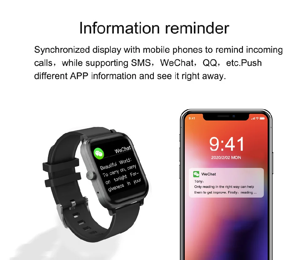 Xiaomi 1.54 Inch 2021 Smart Watch Men Full Touch Fitness Tracker IP67 Waterproof Women Smartwatch For Huawei  Phone Pk H10 Plus