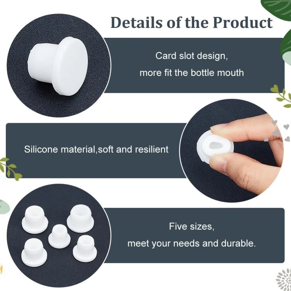 HeyWin Pack Of 22 Solid Rubber Stoppers, A Selection Of Size #000 To #8, For Sealing Balloon Bottles, Water Tanks, Etc. (2 Pieces Of Each Size - View #2