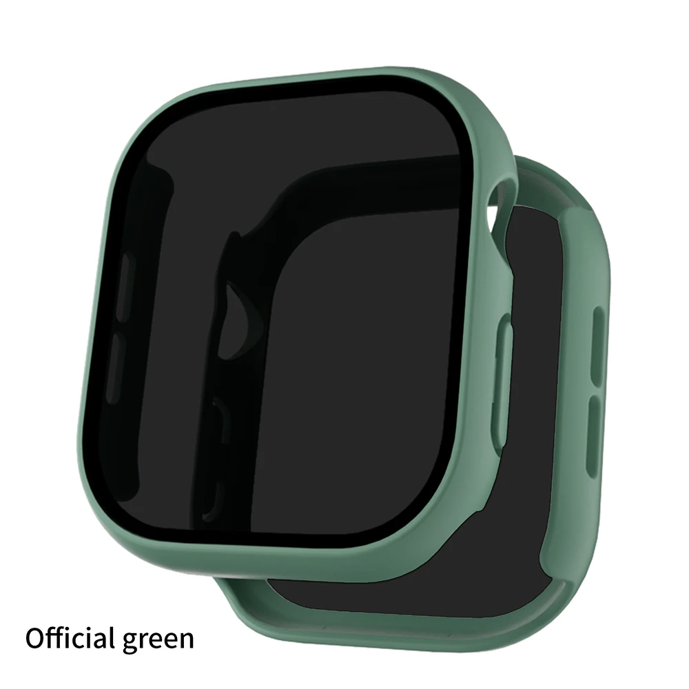 Privacy Tempered Glass and Case Combo for Apple Watch - Anti-Peeping Screen Protector with PC Cover