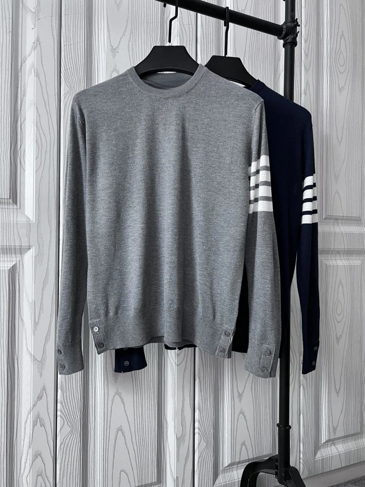 

Осенний пуловер, свитер с круглым вырезом, мужской и женский свитер из чистого хлопка, облегающее пальто, деловые повседневные топы, свитер