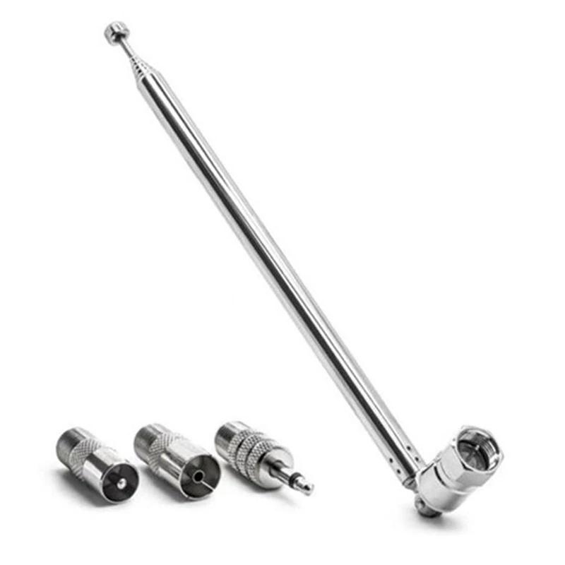 

ABGZ-2X Rod Antenna 3.5Mm Adapter FM Radio Antenna Replacement Telescopic Screw F Type Male Plug Connector AV Stereo Receiver