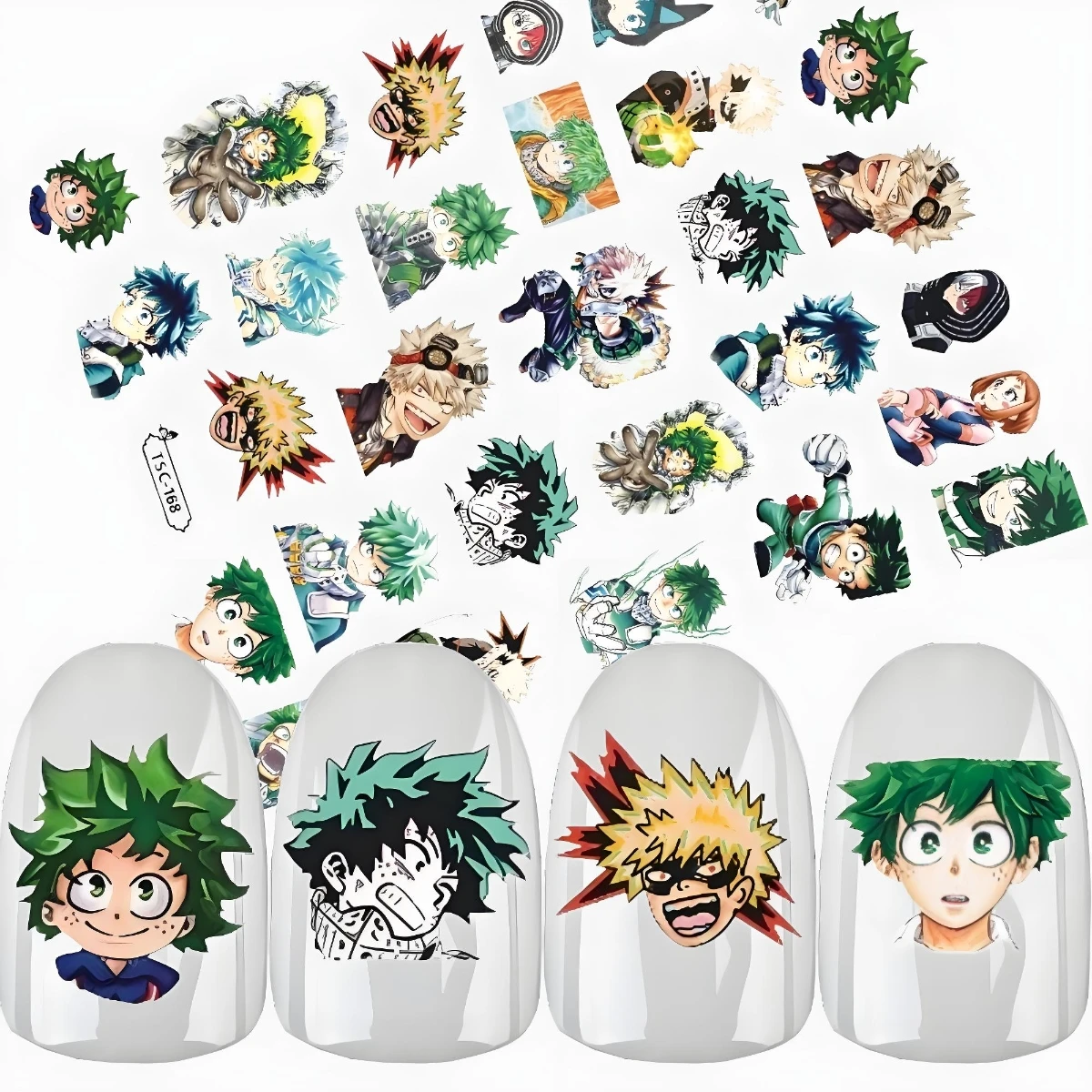 TSC-168 My Hero Academia,deku,Midoriya Izuku,みどりや, Anime 3d Nail Art Stickers Nail Stickers