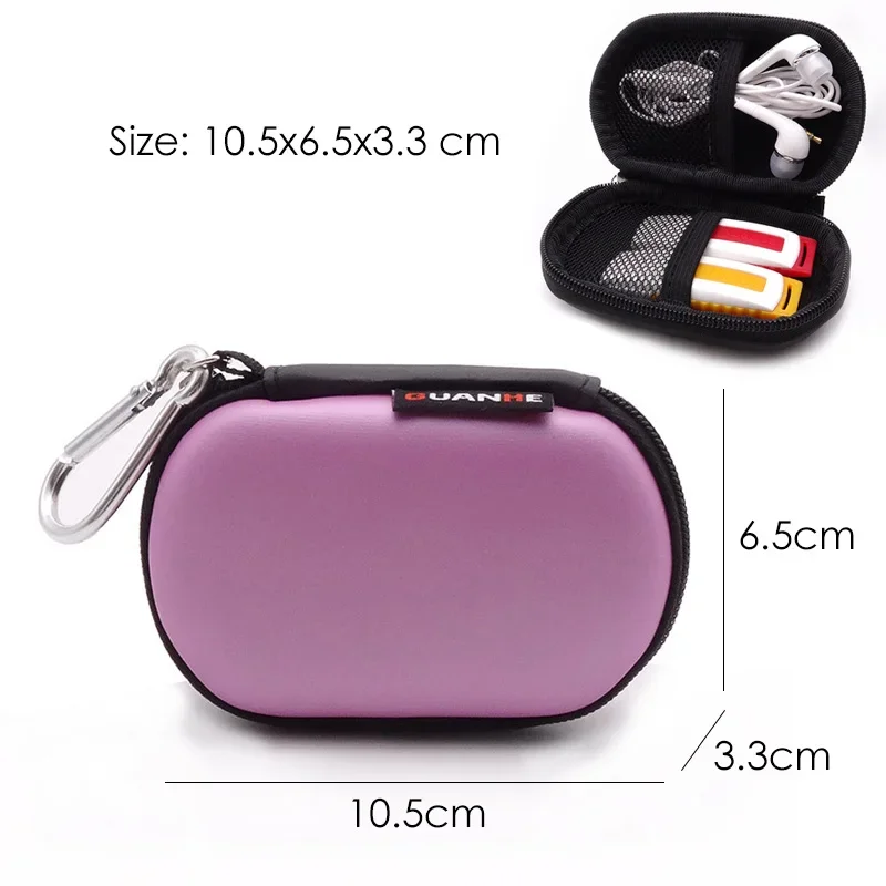 Compact Hard Shell Storage Case for Digital Accessories and Cables
