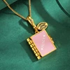 Fashion Luxury Openeable Flip Page Book Pendant Necklace for Women Keychain Pendant Elegant Party Jewelry Valentine's Day Gift 1