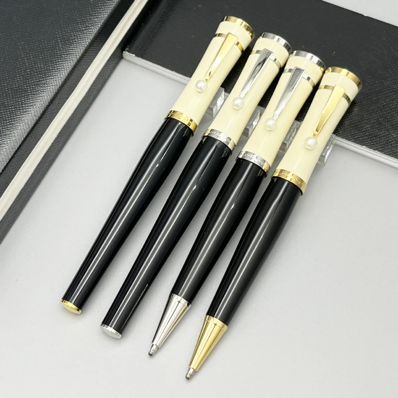 Greta Garbo MB Ballpoint Roller Ball Fountain Pen Luxury Office School Stationery Classic With Pearl On The Clip