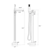 Freestanding Bathtub Faucet with Hand Shower 3