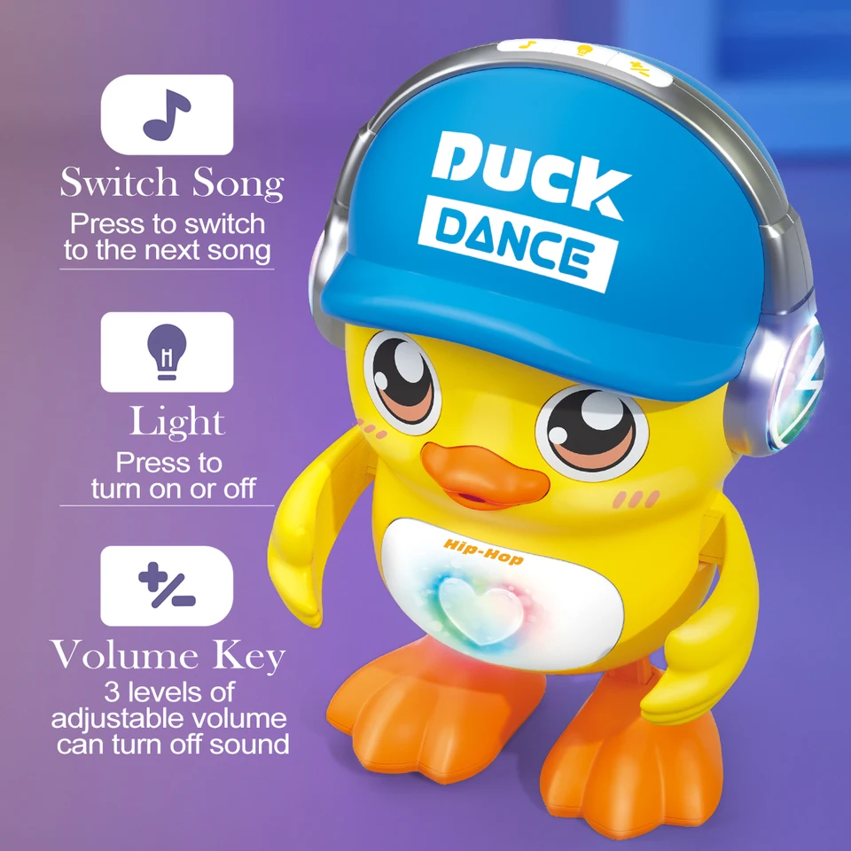 Cute Animals Electronic Toy, Owl Duck Pet With Music Light Dancing Adjustable Volume Moving Robot Mode For Children_voghion.com