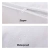 Pure Color Clothes Organizer Wardrobe White Quilt Blanket Organizers Waterproof Clothing Storag Bag Zipper Organization Bags 3