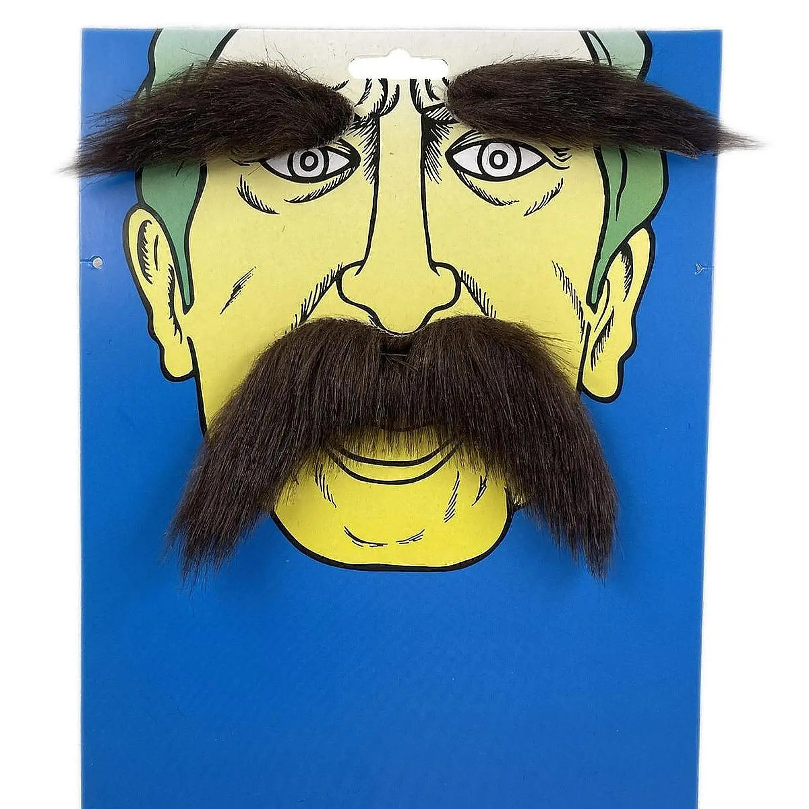 Fake Facial Hair 6 Pack Brown Fake Mustaches - Realistic Stick On ...