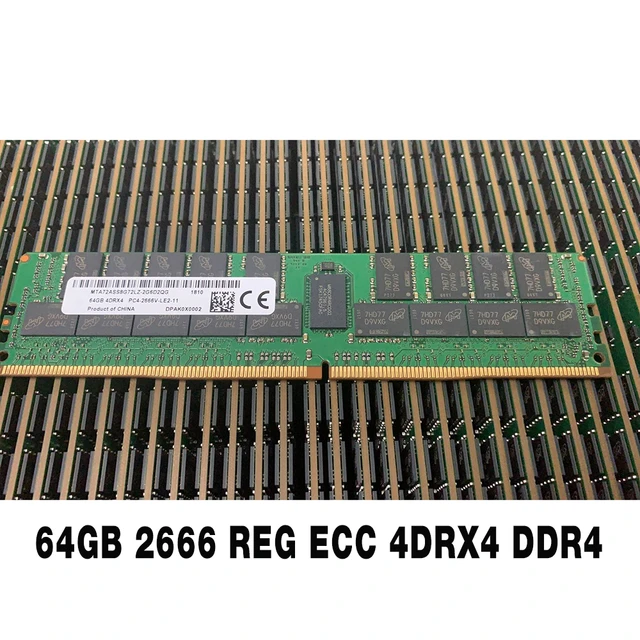 Barrette de RAM DDR4 64 Go, 2666 REG ECC, module de mémoire vive, qualité  supérieure, format LRDIMM, Fast Sunshine, 1 pièce - AliExpress