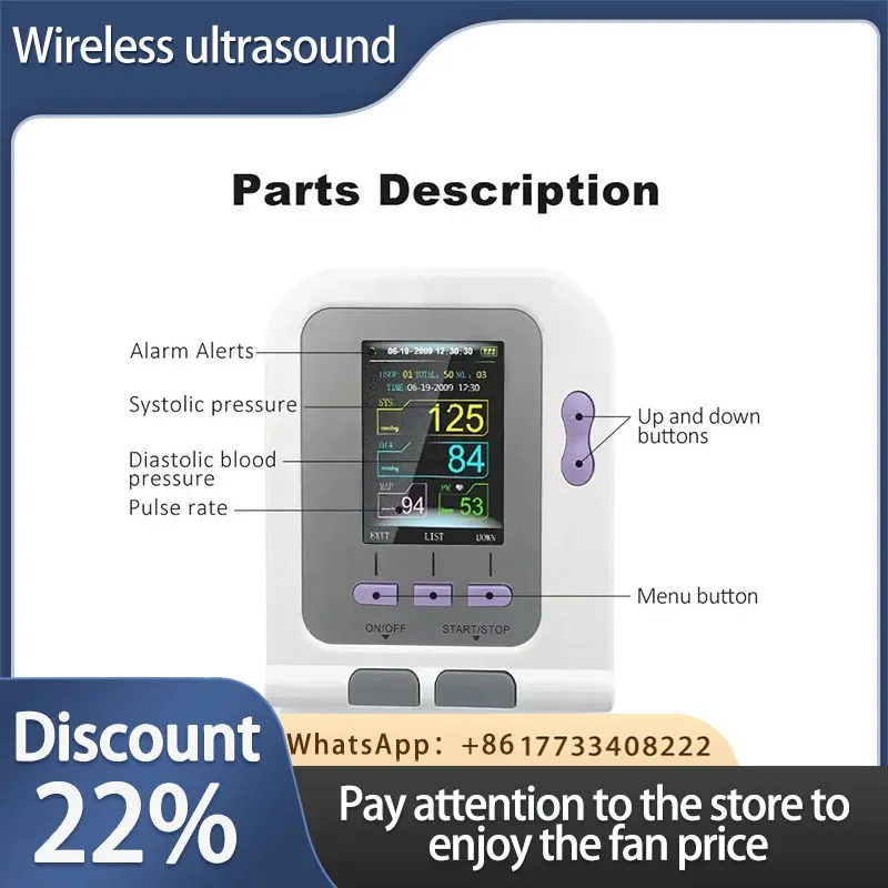 Blood Pressure Monitor Vet Animal Can Be Equipped With Blood Oxygen Function Probe Cuff