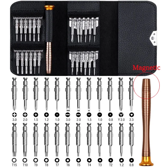 

25 In 1 Torx Precision Screwdriver Bit Set Hand Tools Screw Driver Kit Screwdriver Set For Xiaomi Mobile Phones Repair Tools