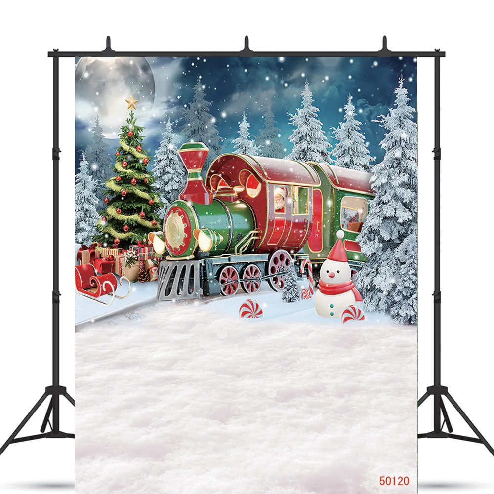 

SHUOZHIKE Vinyl Custom Christmas Theme Photography Background Props Pine Tree Family Festival Backdrops For Photo Stdio ZM-13