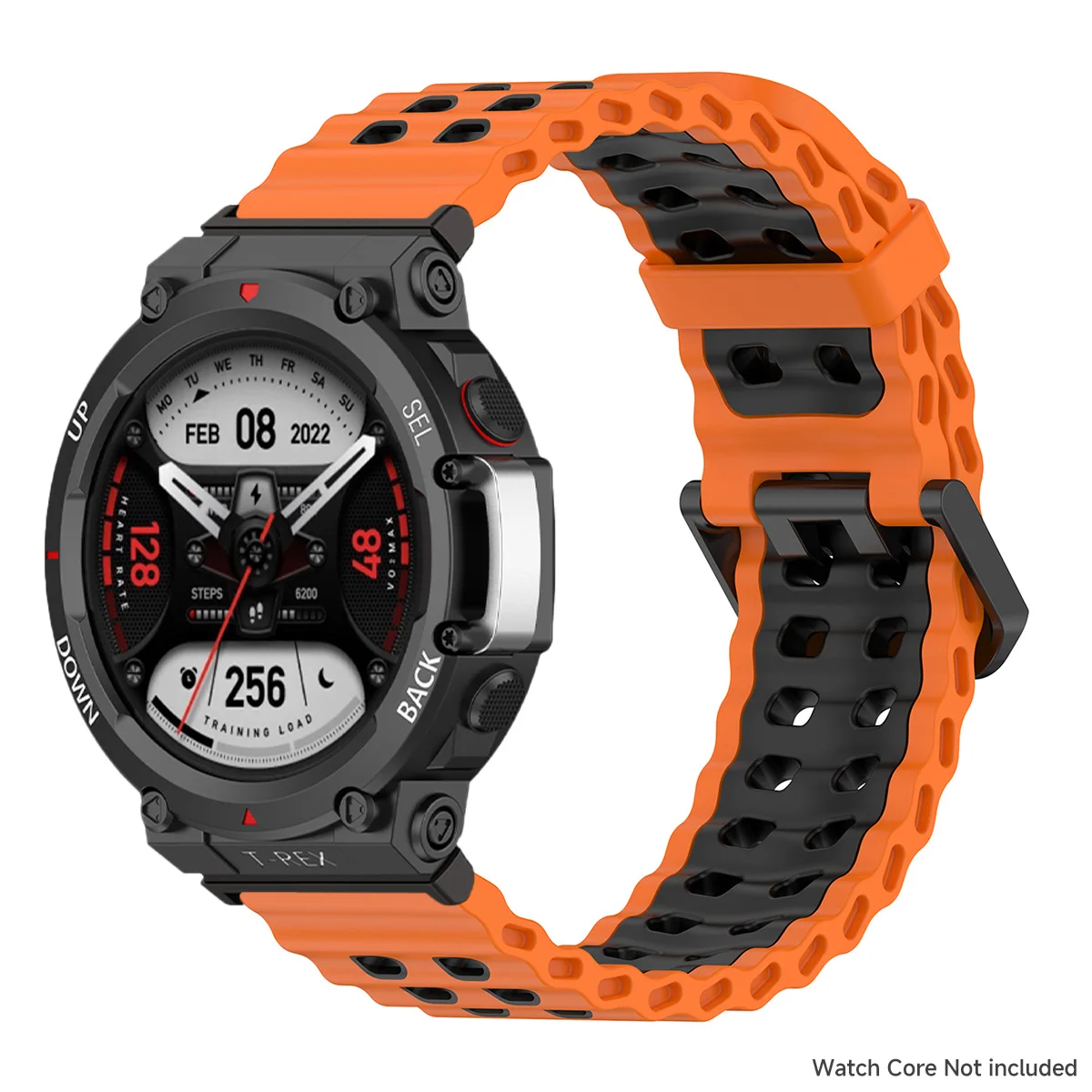 Two-Tone Elastic Silicone Sport Strap - Breathable Marine Band