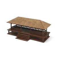 1: 72 Ancient Southeast Asian Outdoor Peach Garden Architectural Scenery Wooden Assembly Model Handmade Gift 1