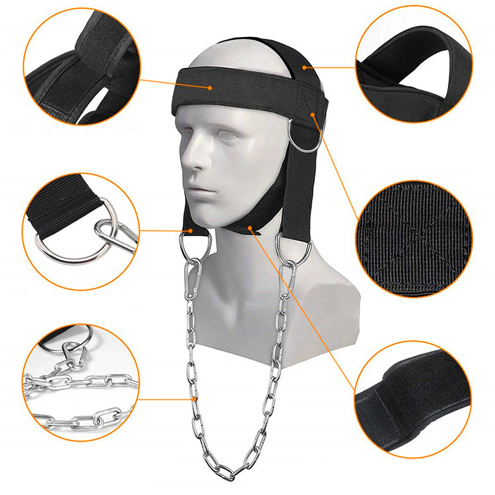 Head Neck Harness Support Neck Resistance Band Core Strength for Weight Lifting Strength Training Fitness Boxing Muscle Growth 2
