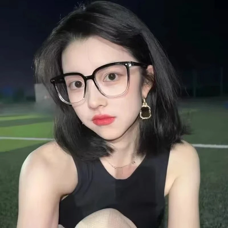 Lightweight Square Anti-Blue Light Eyewear - Transparent Black